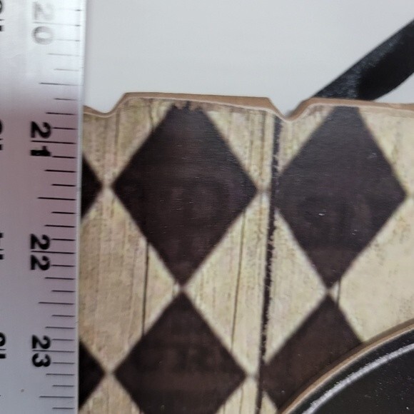 Halloween wall Plaque 15" x 9.5" bat breath glitter - Picture 5 of 7